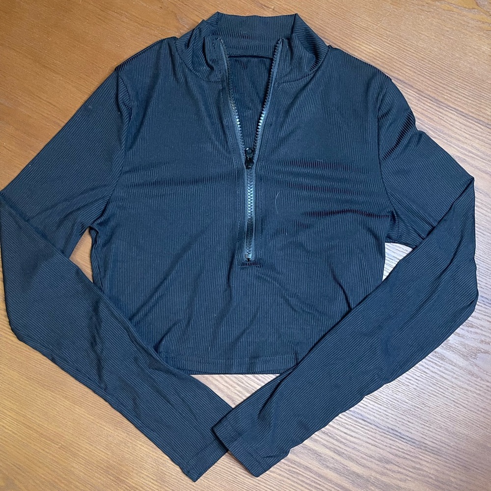 Black SHEIN cropped long sleeve.